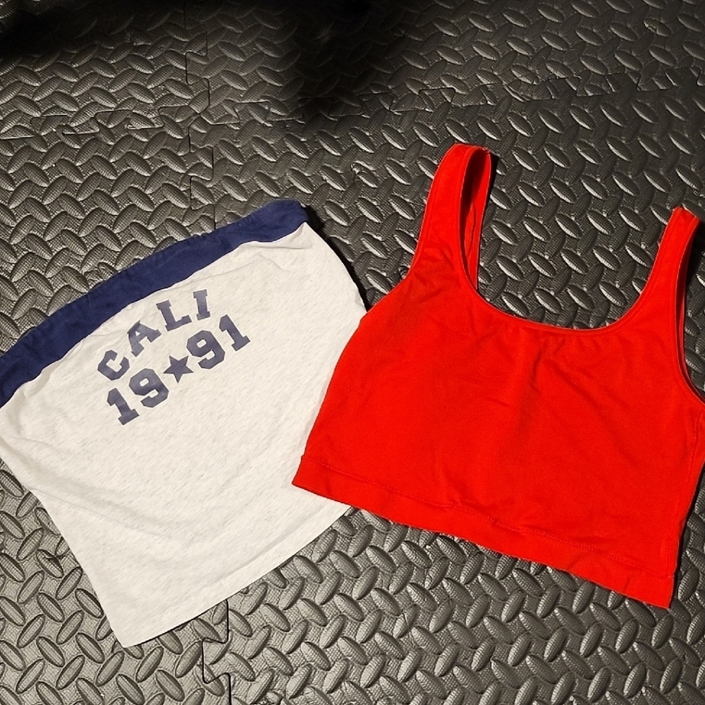 Lot Of 2 Streetwear Society Crop Tops. Size M